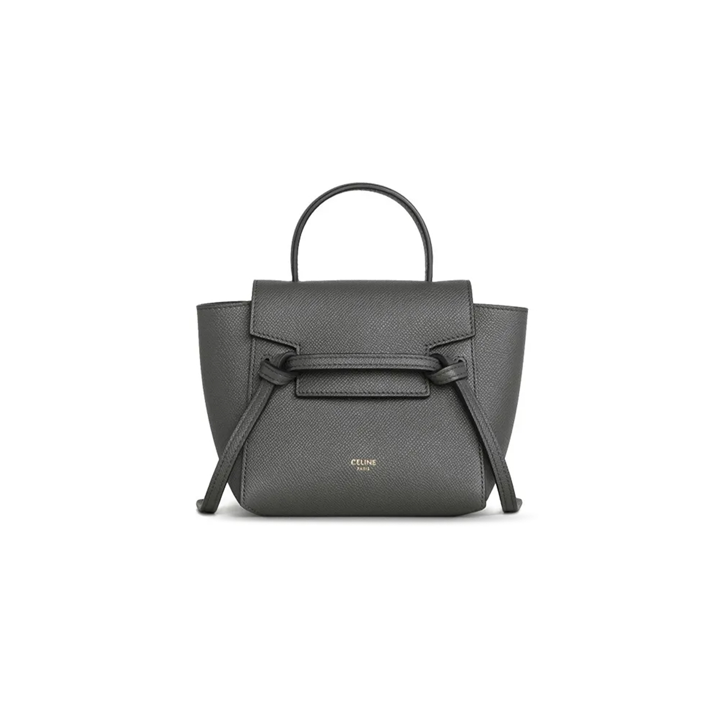 Ce**e pico belt tote in grained cowhide leather 194263zva.10dc (21*16*8cm)